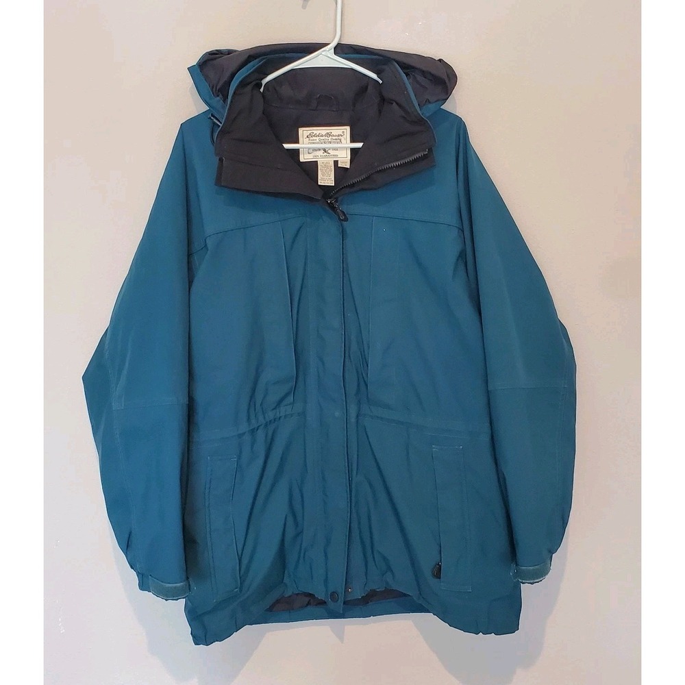 VTG Eddie Bauer Teal Gore-Tex Waterproof Utility Jacketβ Womens Large